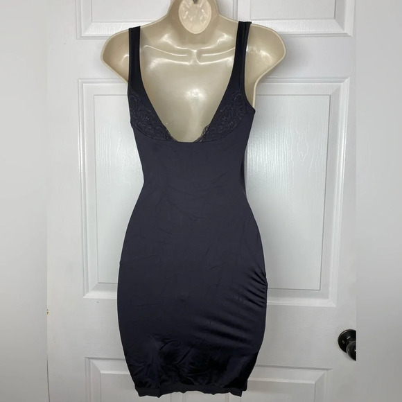 Maidenform Flexees Cool Comfort Ultra Firm Slip Black Dress Shape Wear Sculpt - Picture 2 of 4